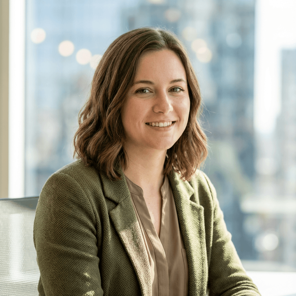 Female executive client testimonial portrait